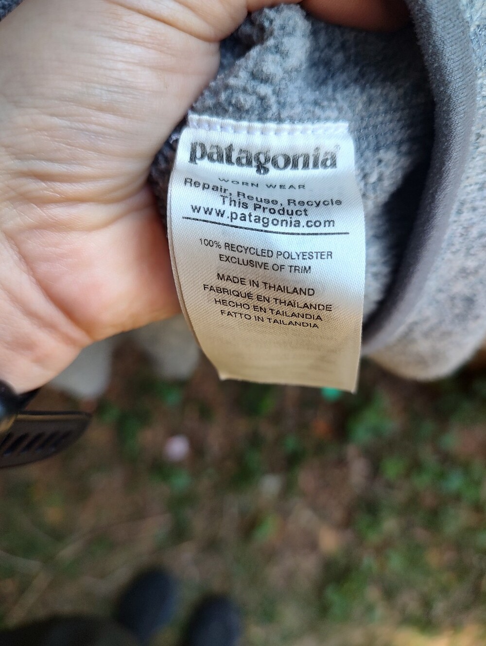 🏵️ Patagonia Grey 1/4 Zip Fleece Outdoor Better Sweater Mens XXL - Picture 4 of 8